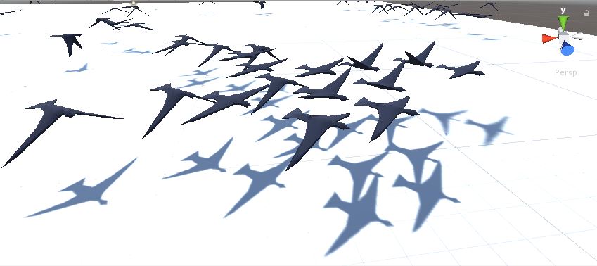 2D flock simulation